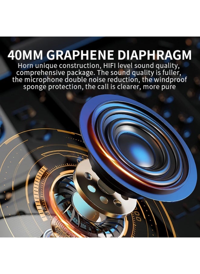 Bukela Motorcycle Helmet Speakers with 16-Types RGB Dazzling Lights High Battery Life Motorcycle Headphones Dual Noise Reduction/Automatic Answer/Call Music Control/Wake up Siri/IPX6 - Image 4